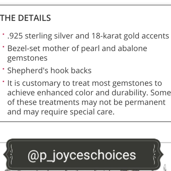 Mother of pearl and Abalone earrings - Picture 2 of 2